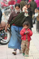 32-Tibetan women with child